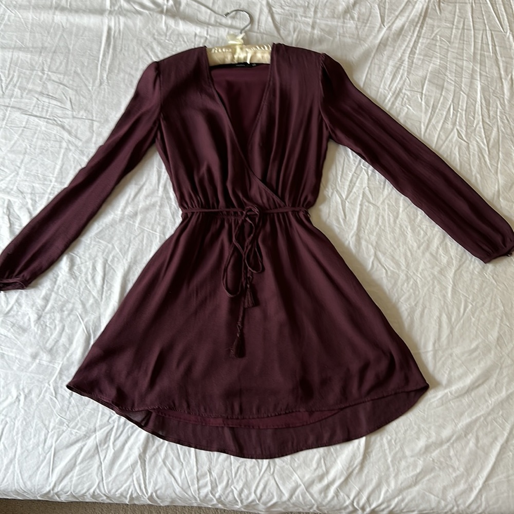 Burgundy Aritzia Balletcore Mini-dress, XXS - Picture 3 of 5